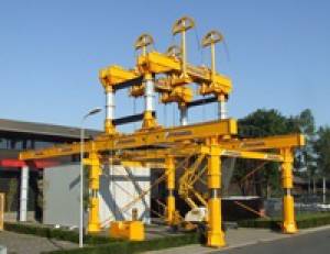 بشکه نگهدار با جک رشته ای / Strand Jack Gantries